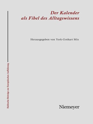 cover image of Der Kalender als Fibel des Alltagswissens